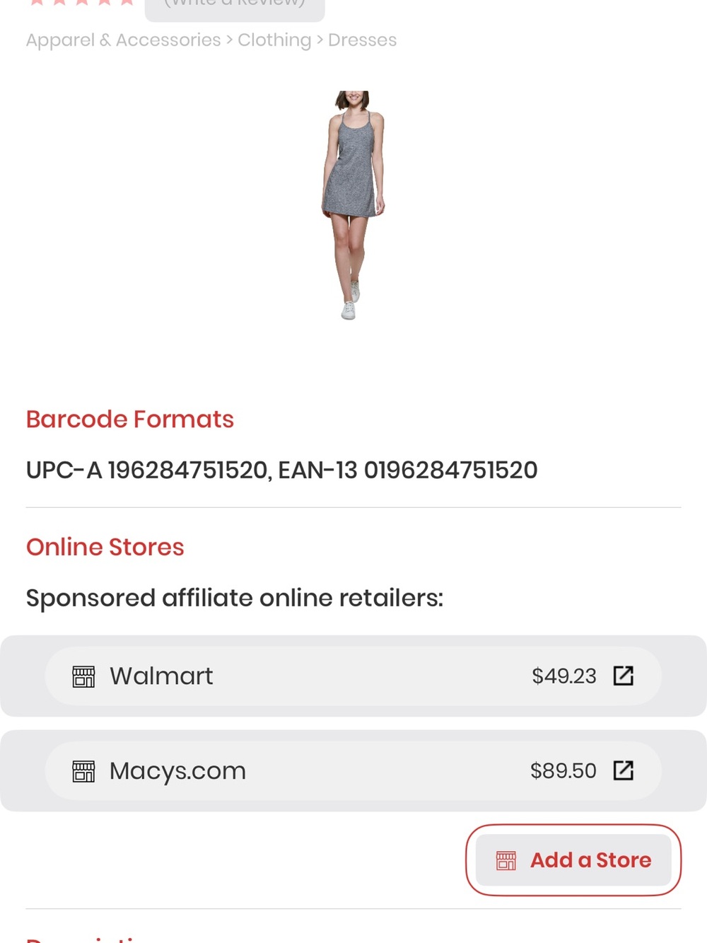 Calvin Klein Gray Tank Dress